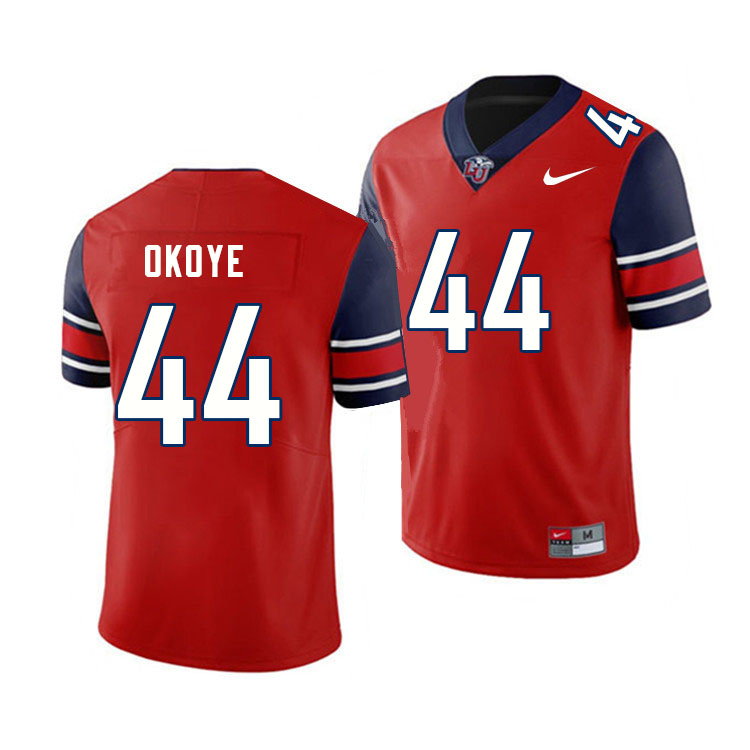 Men-Youth #44 Ike Okoye Liberty Flames 2023 College Football Jerseys Stitched-Red